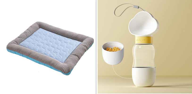 Pet Cooling Pad Bed For Dogs Cats Puppy Kitten Cool Mat Pet Blanket Ice Silk Material Soft For Summer Sleeping Blue Breathable