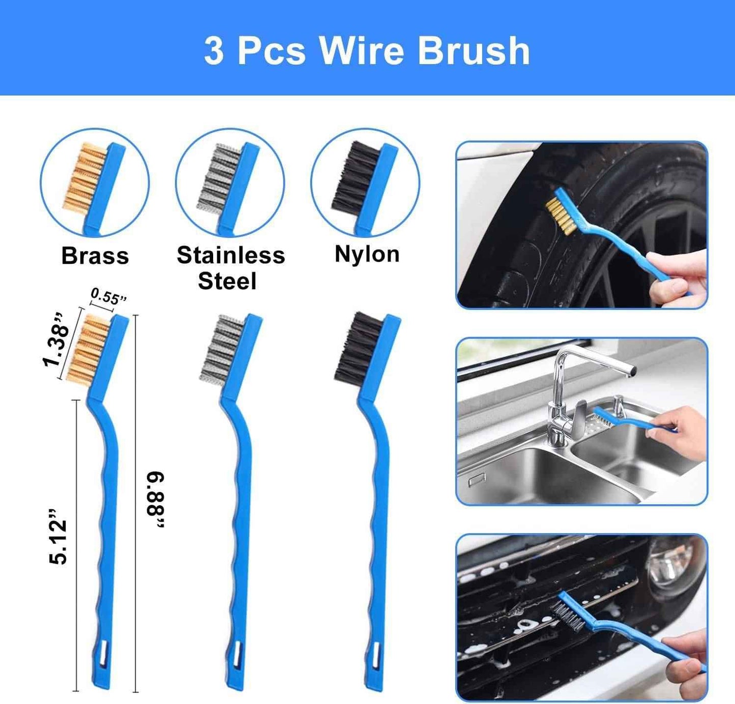 Car Detailing Brush Set, Car cleaning brush