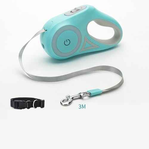 Dog Leash Retractable Leash And Dog Collar Spotlight Automatic Pet Dog