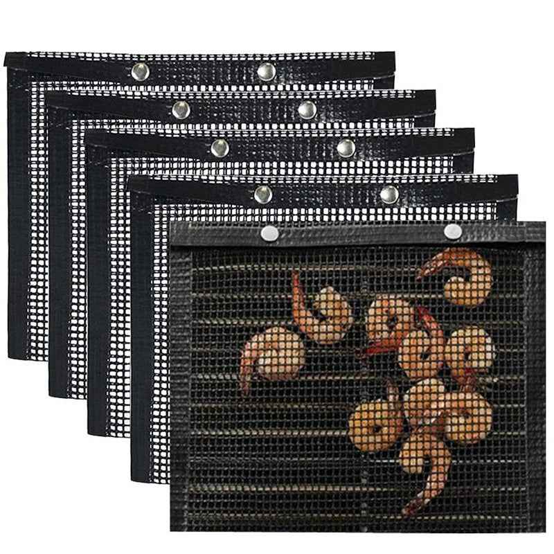 BBQ Mesh Grill Bag Non-Stick Teflon Grilling Bag for High Heat Cooking