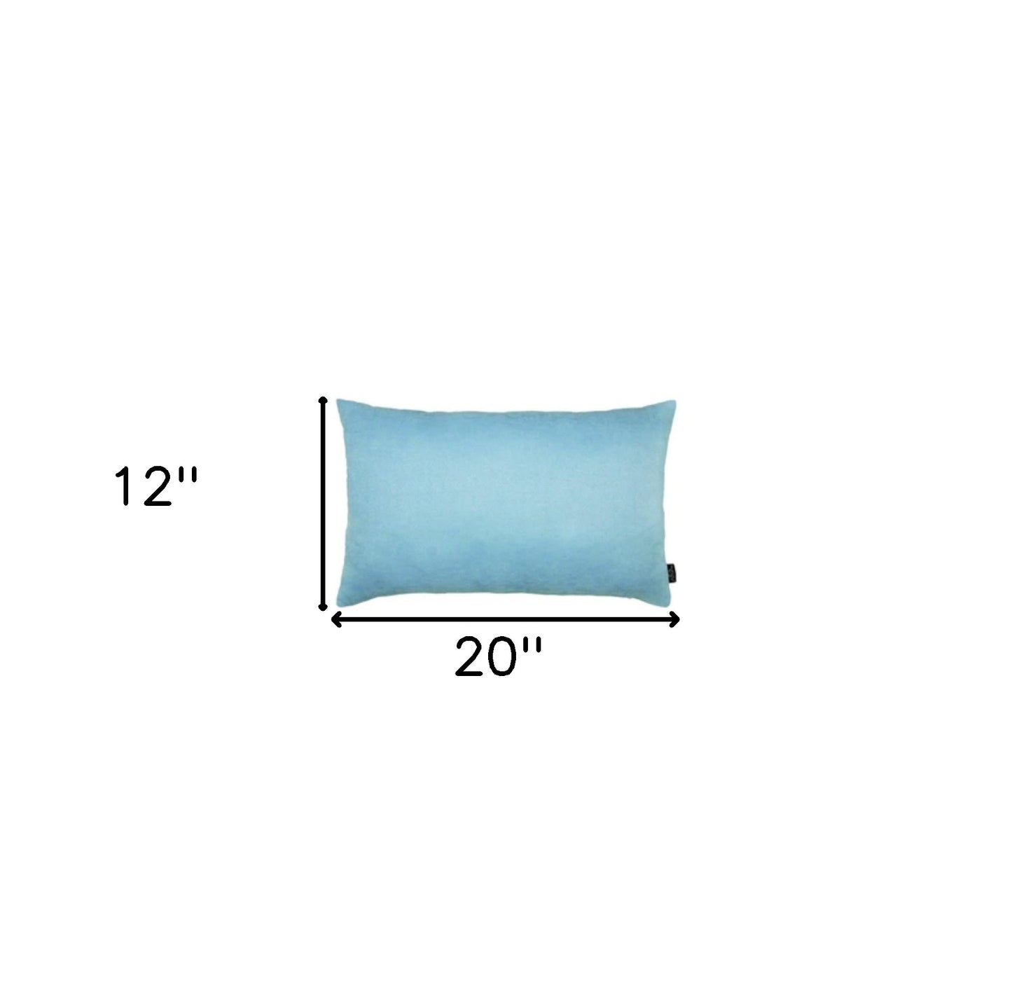 Set Of Two 12" X 20" Sky Blue Polyester Zippered Pillow Cover - Zerramart