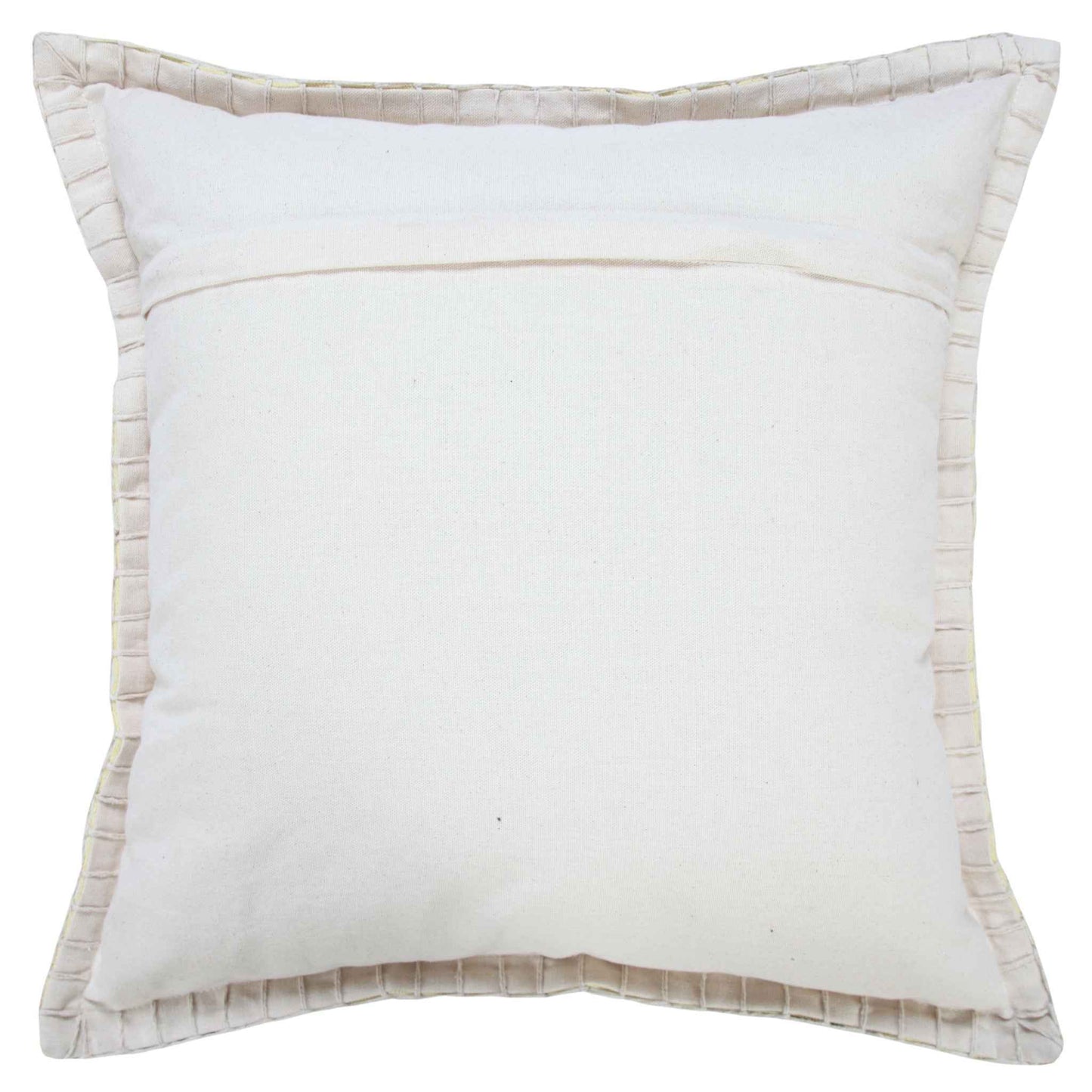 20" Light Yellow Cotton Throw Pillow
