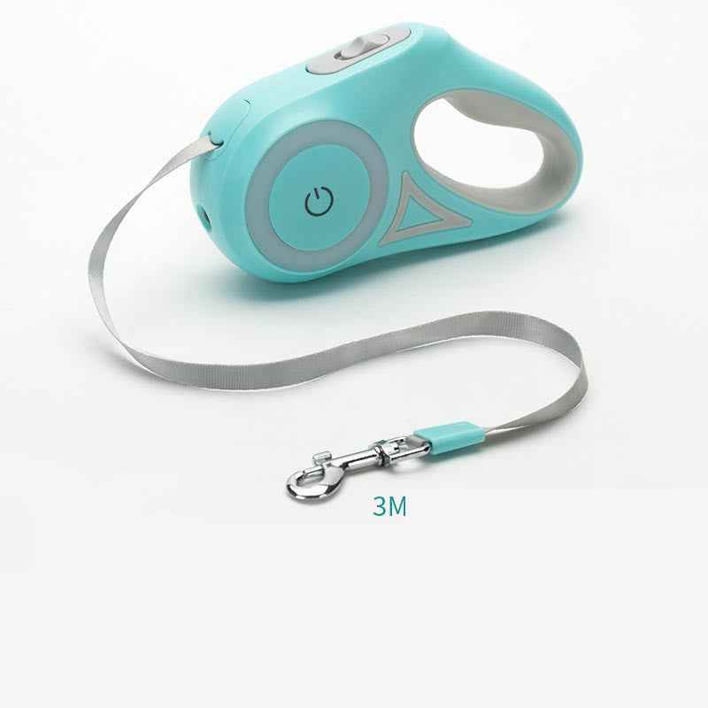 Dog Leash Retractable Leash And Dog Collar Spotlight Automatic Pet Dog