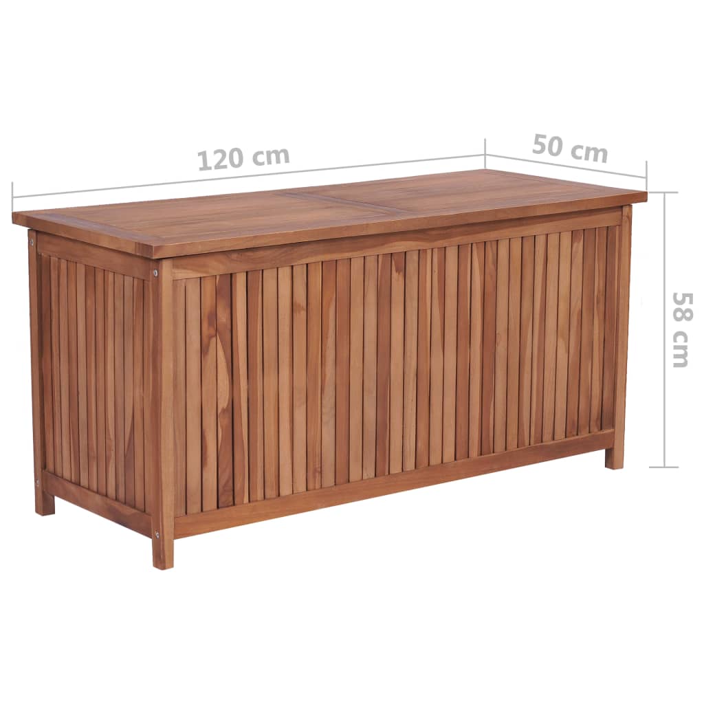 vidaXL Patio Storage Box Deck Box Garden Outdoor Cabinet Chest Solid Wood Teak - Zerramart