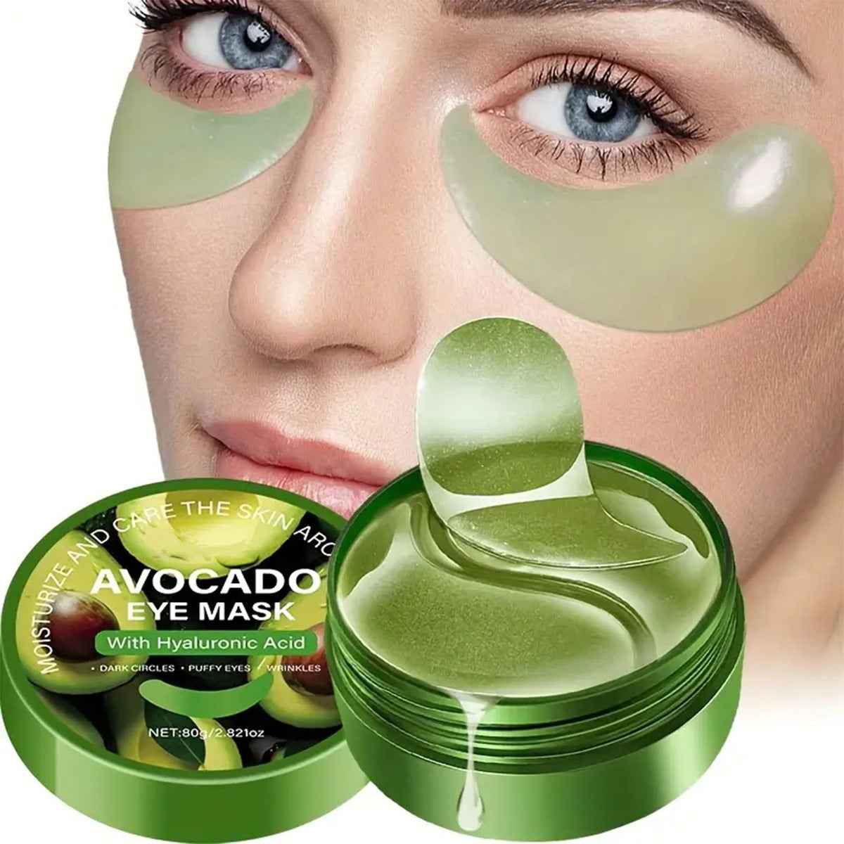 Cross-Border Popular Avocado Eye Mask-Moisturizing, Lightens Wrinkles & Nourishes for Smooth, Tender Skin