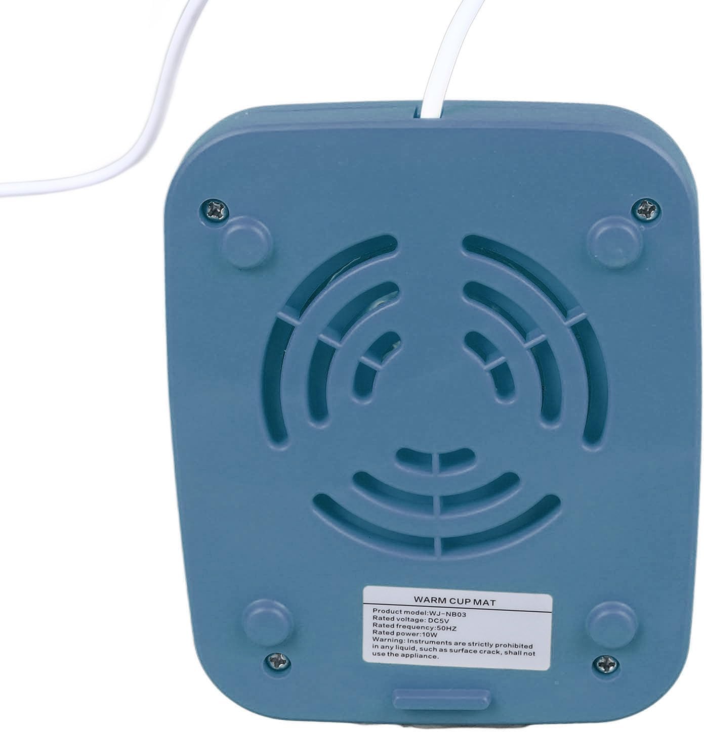 Adjustable temperature setting display on the coaster with a glowing LED indicator.