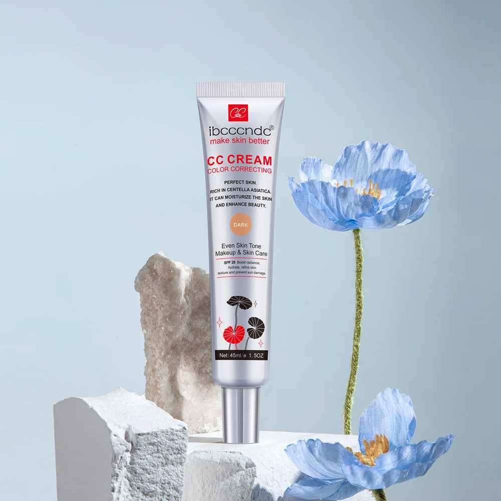 Hydrating CC Cream | Waterproof Anti-Sweat Makeup, Long-Lasting Concealer & Skin Correcting Formula - Smooth Radiant Finish