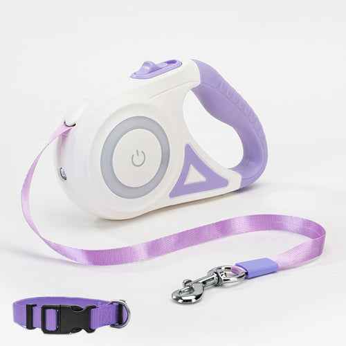 Dog Leash Retractable Leash And Dog Collar Spotlight Automatic Pet Dog