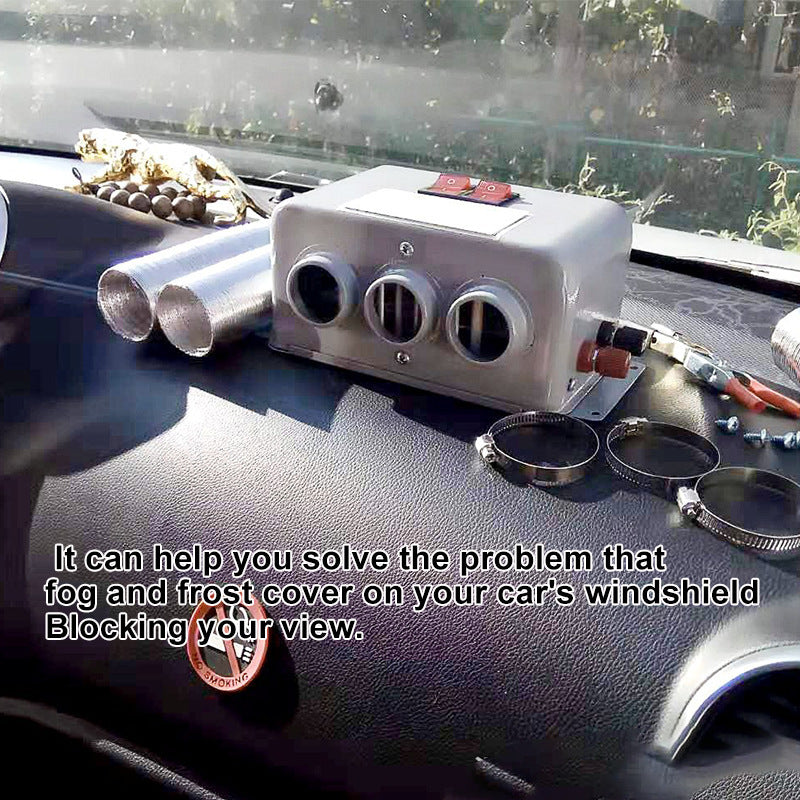 Portable car heater fan for quick winter defrosting