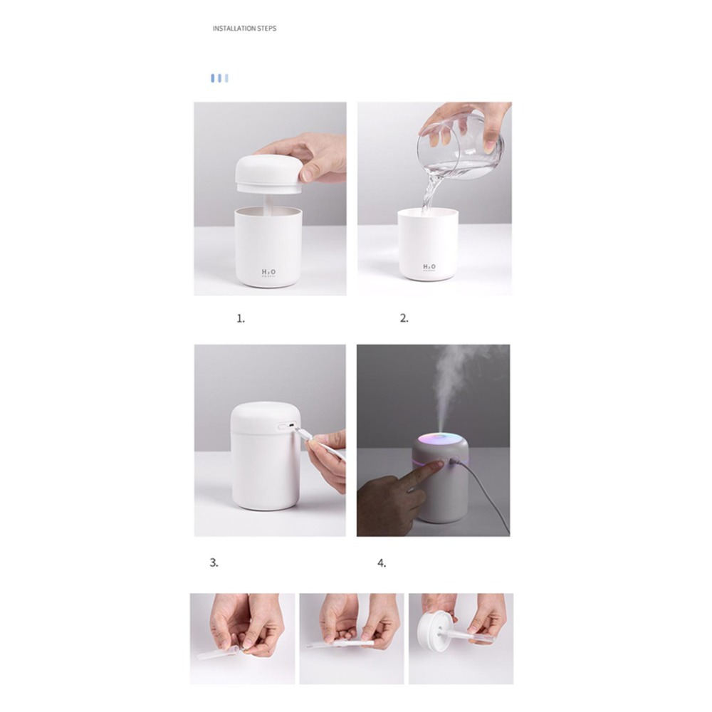 Portable Air Humidifier Aroma Essential Oil Diffuser for Car Home - Zerramart