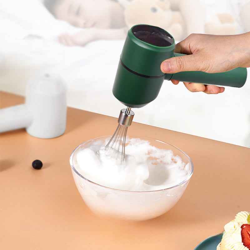 Stainless Steel Electric Egg Beater Adjustable Handheld Cream Mixer & Household Kitchen Whisk – Commercial Baking Tool