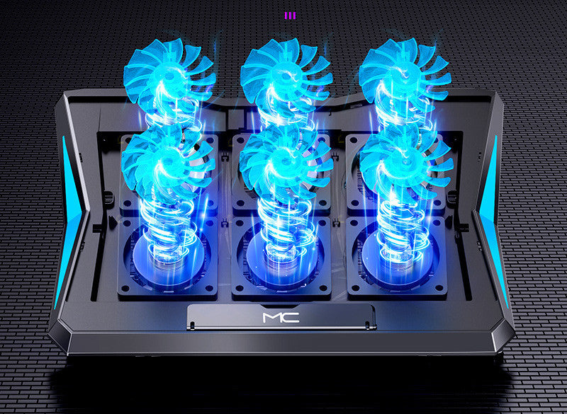 Foldable laptop cooling pad radiator for preventing overheating