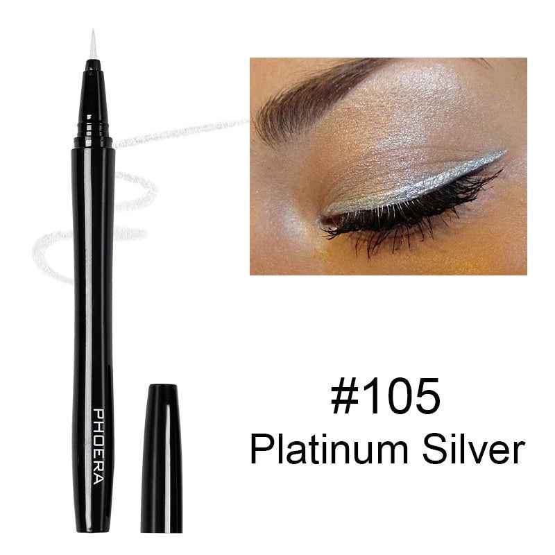 PHOERA Vacuum Straight Liquid Eyeliner- Waterproof, Smudge-Proof & Long-Lasting Precision Liner for Perfect Eye Makeup
