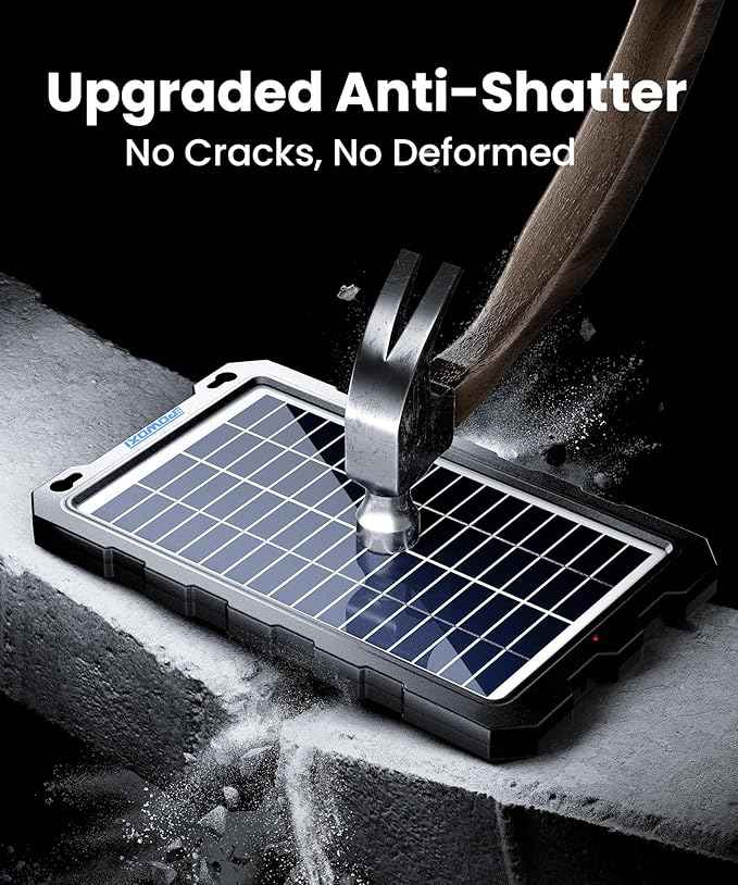 POWOXI 7.5W Solar Battery Trickle Charger Maintainer 12V , Portable Waterproof Solar Panel Kit for Car, Boat, RV & Motorcycle