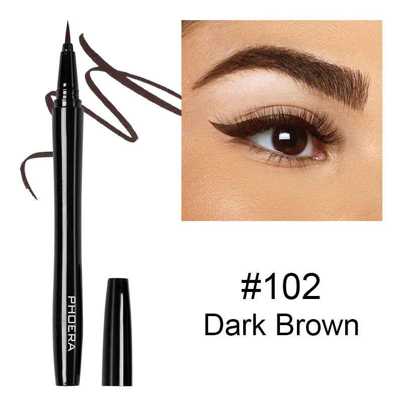 PHOERA Vacuum Straight Liquid Eyeliner- Waterproof, Smudge-Proof & Long-Lasting Precision Liner for Perfect Eye Makeup