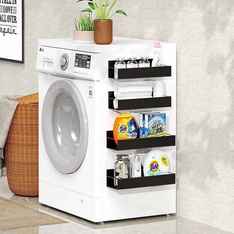 Magnetic Absorption Storage Rack, Multi-Functional Side Rack with Hooks for Kitchen, Refrigerator & Washing Machine Organization