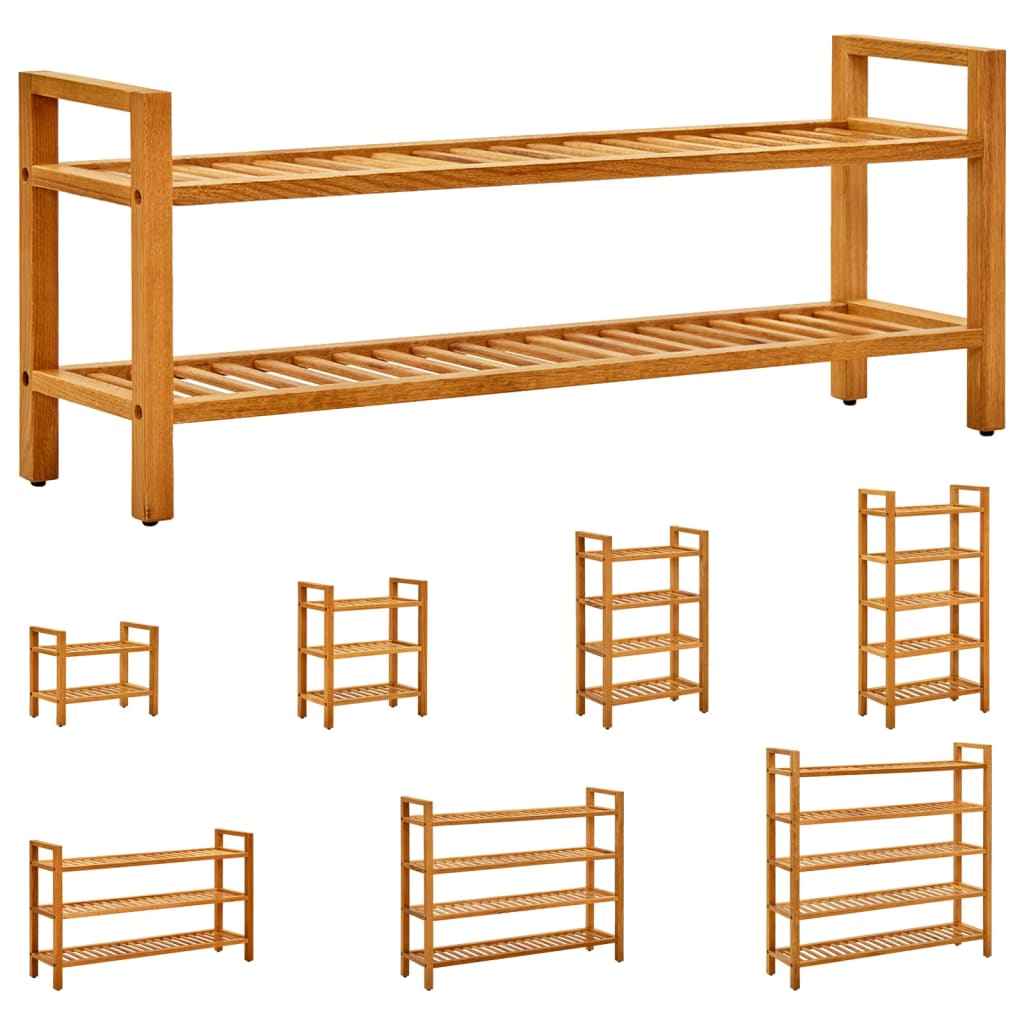 vidaXL Shoe Rack Shoe Storage Organizer Shoe Shelf for Closet Solid Oak Wood