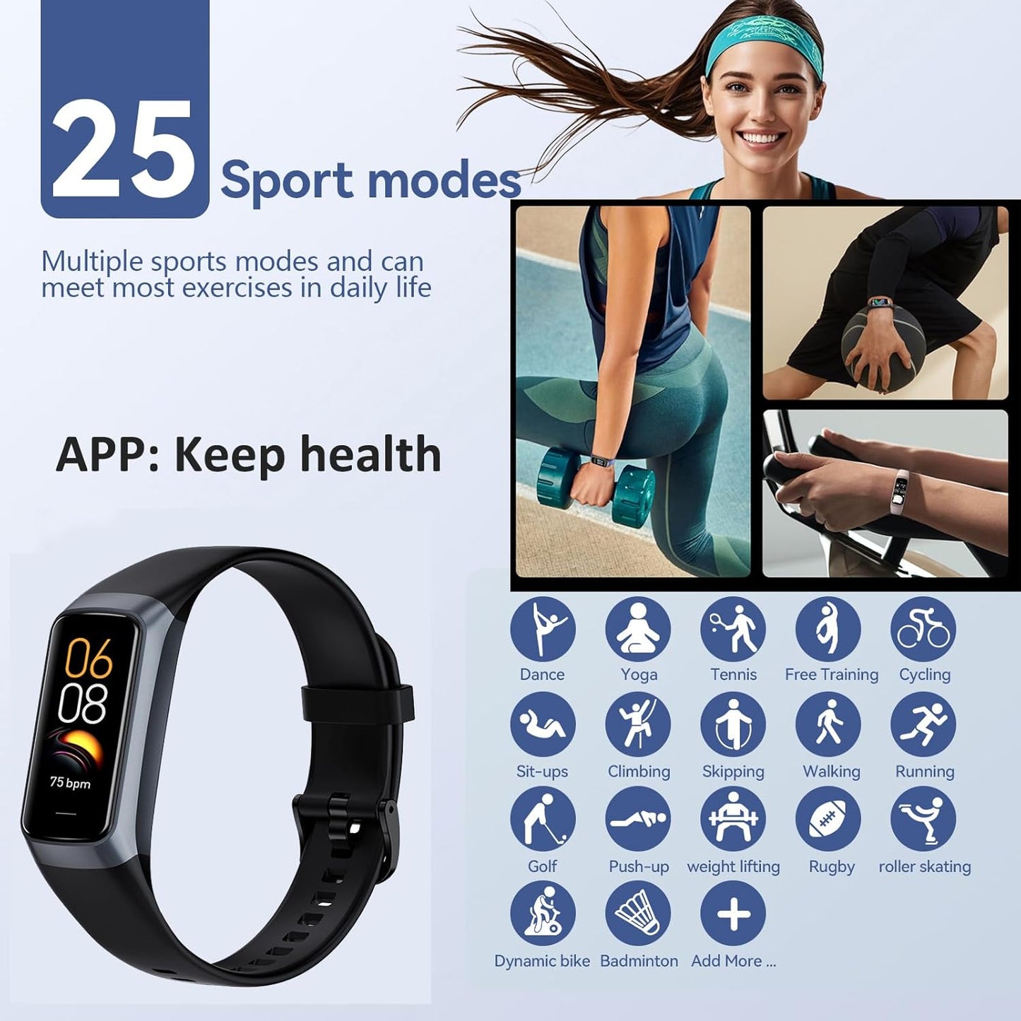 4K Sports Mode Fitness Tracker Watch with heart rate monitor