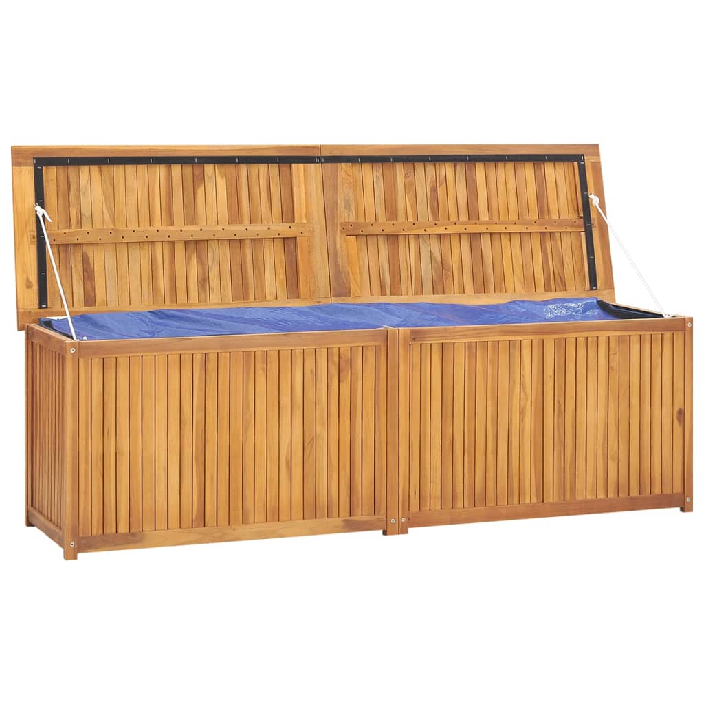 vidaXL Patio Storage Box Deck Box Garden Outdoor Cabinet Chest Solid Wood Teak