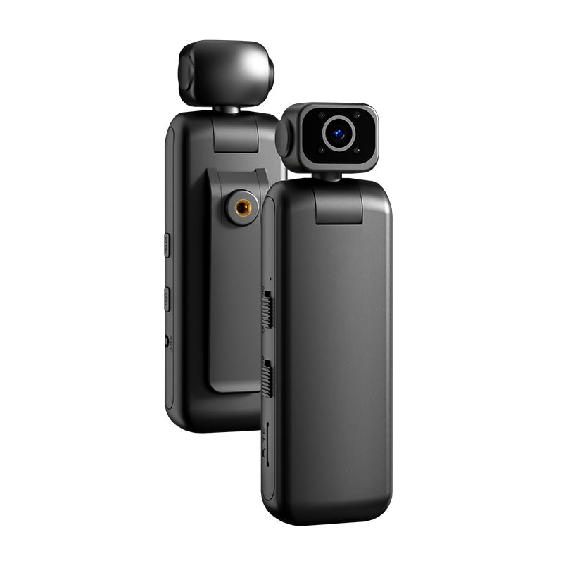 Camera setup on a security post capturing a wide panoramic view.