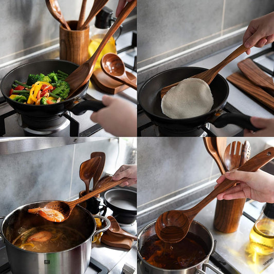 teak long handle wooden soup spoon.zerramart.online