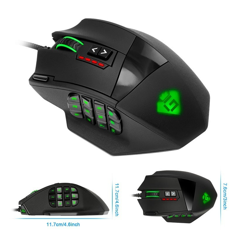 Customizable RGB backlit gaming mouse designed for PC gamers