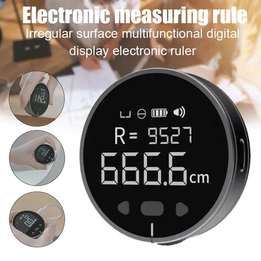 Electronic measuring ruler with LCD display for high precision