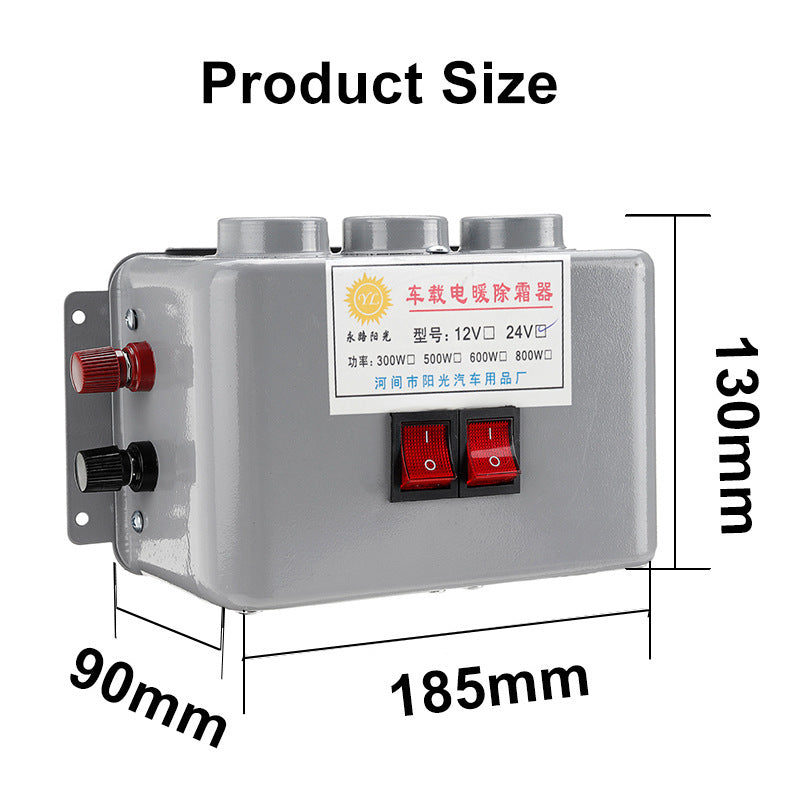 Compact auto defogger with hot and cool air