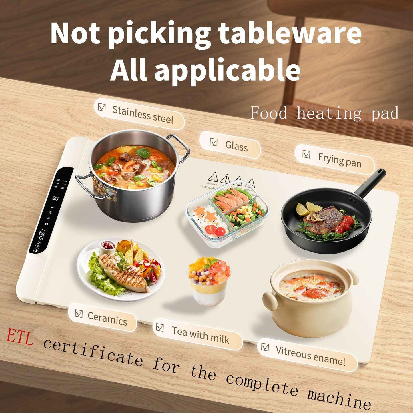 Flexible Heating Warming Board for Home Dining Table Mat,Multi-Functional Meal Warming Pad | Foldable & Convenient