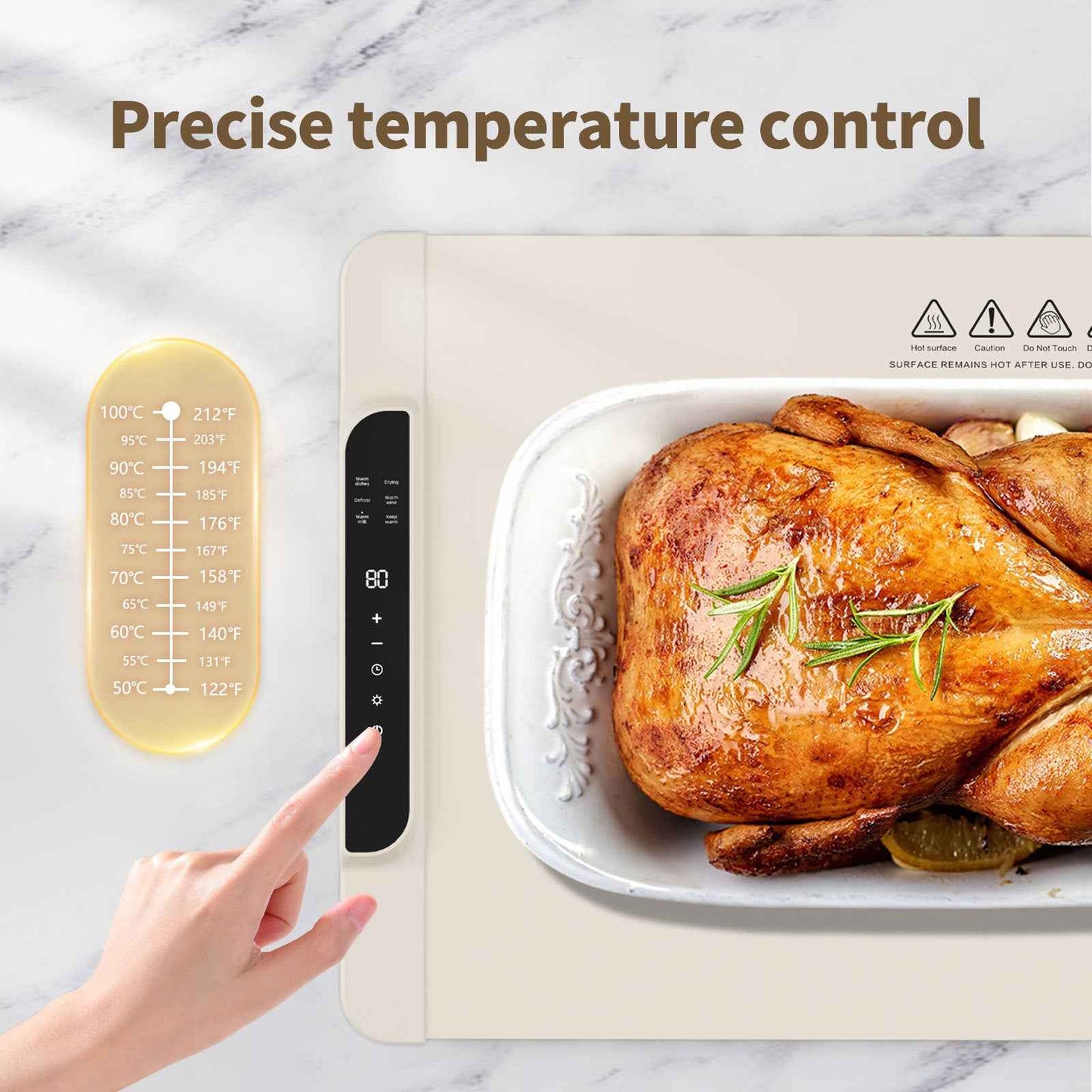 Flexible Heating Warming Board for Home Dining Table Mat,Multi-Functional Meal Warming Pad | Foldable & Convenient