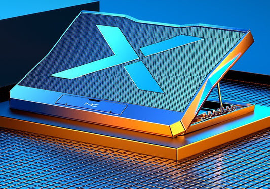 Foldable laptop radiator cooling base with adjustable fans for efficient laptop cooling