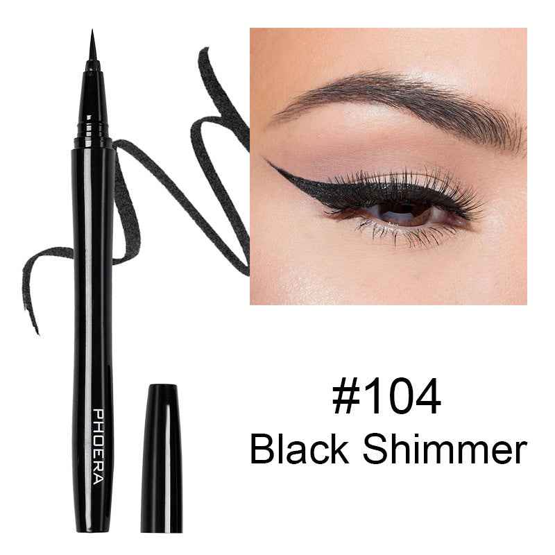 PHOERA Vacuum Straight Liquid Eyeliner- Waterproof, Smudge-Proof & Long-Lasting Precision Liner for Perfect Eye Makeup