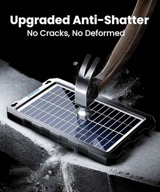 POWOXI 7.5W Solar Battery Trickle Charger Maintainer 12V , Portable Waterproof Solar Panel Kit for Car, Boat, RV & Motorcycle